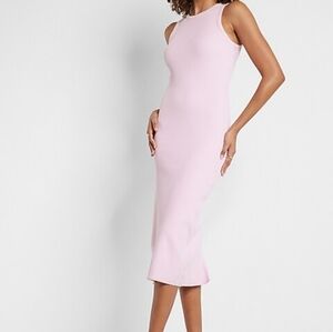 NWOT Express Body Con Ribbed Tank Dress Taupe Color